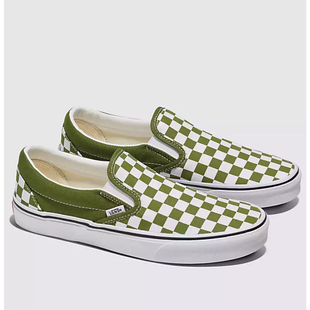 Green checkered vans